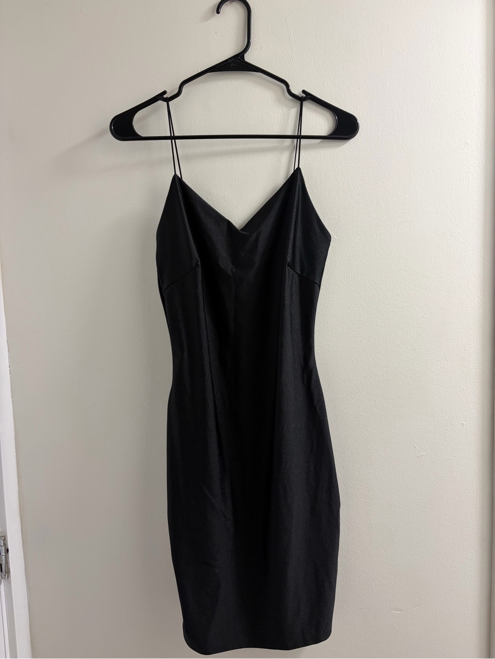 Black Spaghetti Strap Bodycon Dress